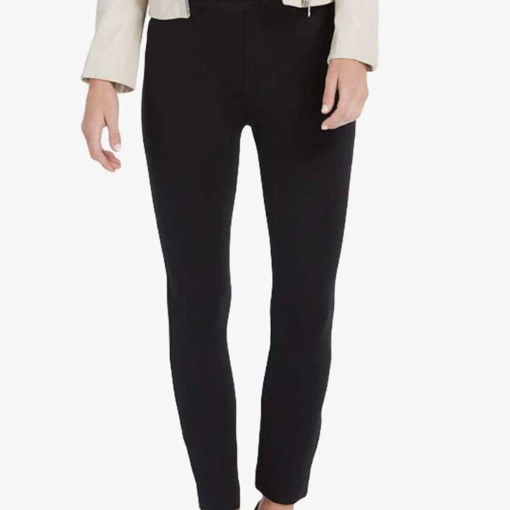 SPANX  Pants Black Back Seam Skinny Ponte Knit Crop Sz S/P (flaw) Activewear